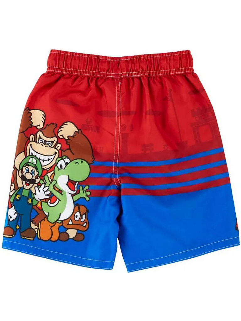 Super Mario Little Boys Swim Trunks LoCo Apparel