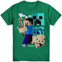 Minecraft Little & Big Boys' Art Deco Steve T-Shirt, Boys' 4-18