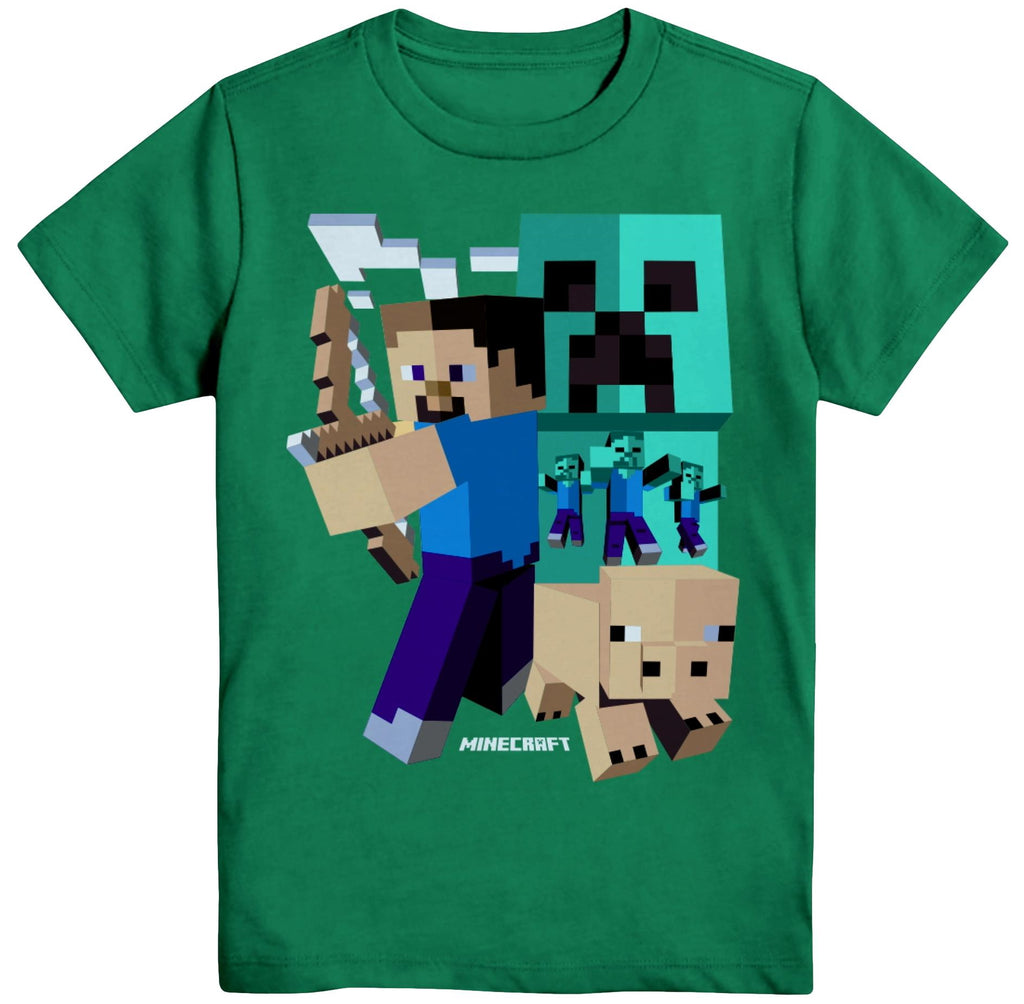 Minecraft Little & Big Boys' Art Deco Steve T-Shirt, Boys' 4-18
