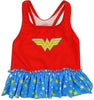 DC Comics Little Girls' Wonder Woman 2 Piece Tankini Swimsuit, Baby Girls' 12M, 18M, 24M
