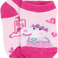 Peppa Pig Toddler Girls' 5-pack Socks, 2T-4T (Shoe Sizes 4-7)