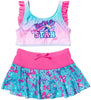 Jojo Siwa Little Girls' 5-Piece Rash Guard and Swimsuit Set, Size 4