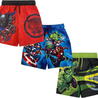 Marvel Avengers Toddler Boys' 3-Pack Swim Trunks Set, Size 3T