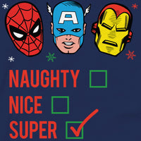 Marvel Avengers Toddler Boys' Superhero List Holiday Raglan T-Shirt; Sizes 3T-5T