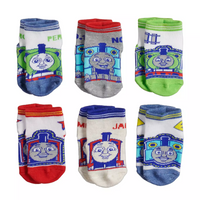 Thomas & Friends Toddler Boys' 6 Pack Socks (Shoe Sizes 4-7)