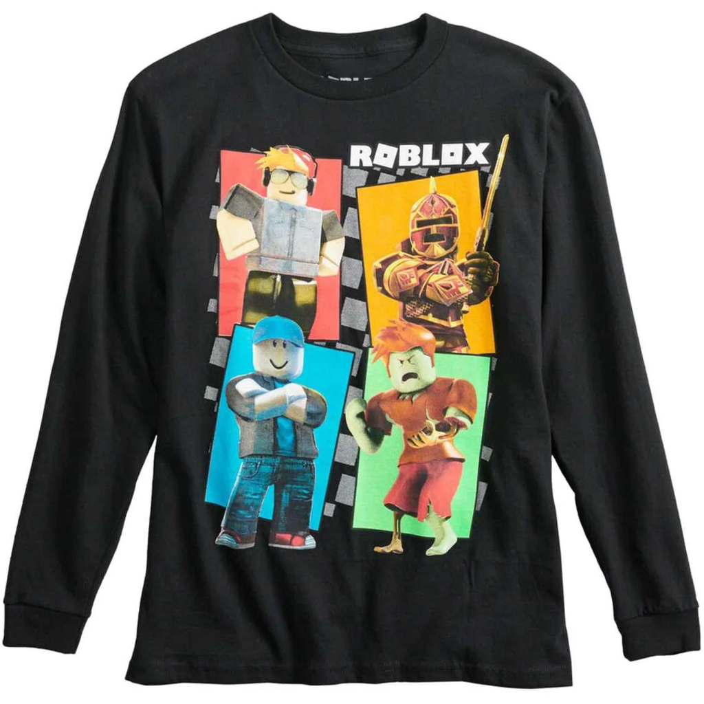 Roblox Big Boys' Character Long Sleeve T-Shirt, Sizes S-XL