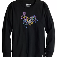 Fortnite Big Boys' Late Night Pinata Llama Long Sleeve T-Shirt, Sizes 8-20