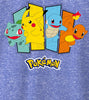 Pokemon Boys' Classic Starter Group Long Sleeve Raglan T-Shirt, Sizes XS-2XL