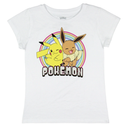 Pokemon Girls Pikachu and Eevee T-Shirt, Sizes XS-XL