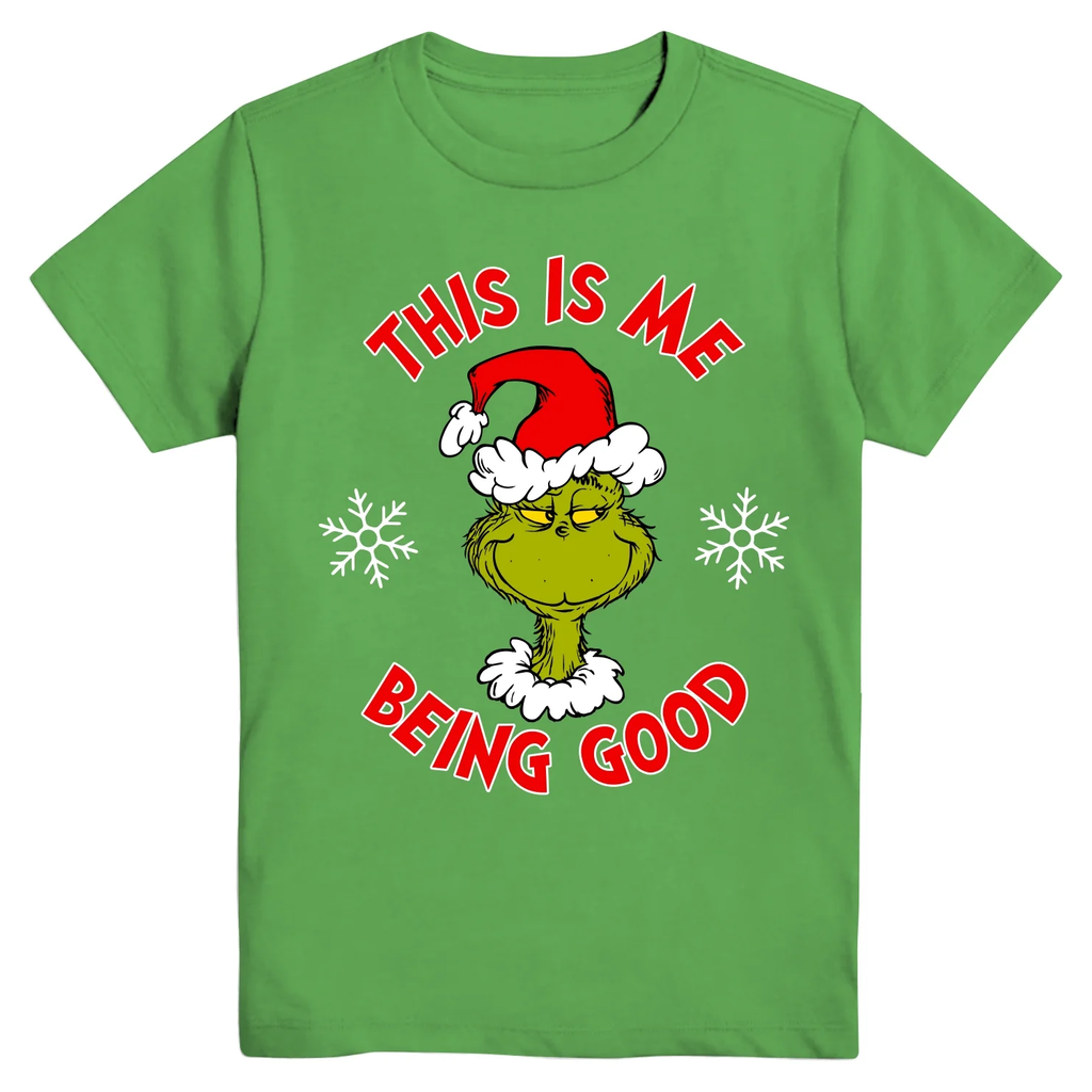 Dr. Seuss Boys' Grinch Being Good T-Shirt, Sizes XS(4/5)-L(10/12)
