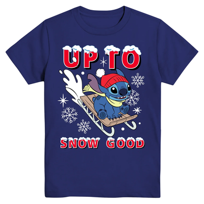 Disney Lilo and Stitch, Boys Stitch Up to Snow Good T-Shirt, Sizes XS(4/5)-XXL(18)