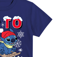 Disney Lilo and Stitch, Boys Stitch Up to Snow Good T-Shirt, Sizes XS(4/5)-XXL(18)