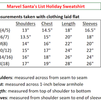 Marvel Boys' Holiday Naughty & Nice List Sweatshirt, Sizes XS-2XL