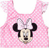 Disney Minnie Mouse Girls 5 Piece Rash Guard and Swimsuit Set, Size 10/12