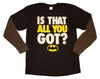 DC Comics Boys' Batman Logo "Is That All You Got?" Long Sleeve T-Shirt, Boys 5-16