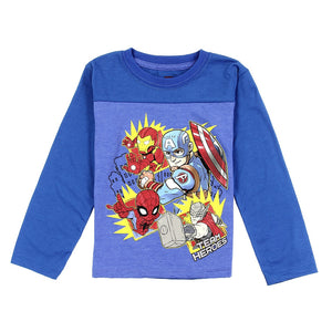 Avengers Toddler Boys Long Sleeve Colorblock T-Shirt, Boys 2T