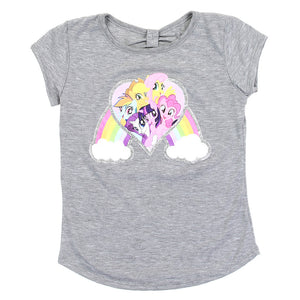 My Little Pony Girls 4-6x Rainbow Glitter T-Shirt