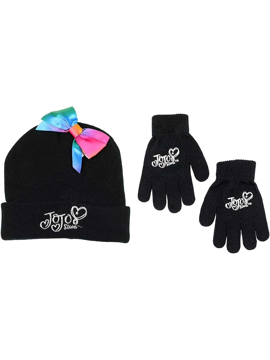 Jojo Siwa Beanie Hat u0026 Gloves Set, Little Girls' Ages 4-7 One Size | LoCo  Apparel