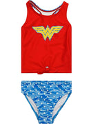 Wonder Woman Girls' 2 Piece Tankini Swimsuit (Little Girls)