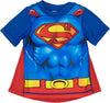 DC Comics Boys' Batman or Superman Rash Guard with Towel Cape, Boys Size 4