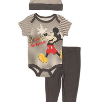 Mickey Mouse Bodysuit, Pants, and Hat Set