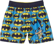 DC Comics Baby Boys' Chibi Batman Logo Swim Trunks, Boys 6/9-24 Months