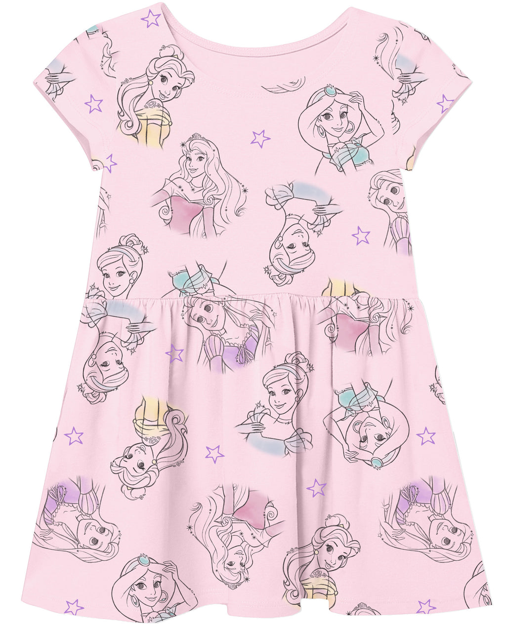 Disney Princess Head Shots Casual Dress (Toddler Girls & Little Girls)