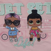 LOL Surprise Girls' Jet Set T-Shirt and Knit Shorts Set, Girls 4-8