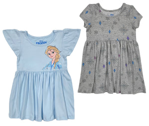 Disney Frozen Toddler Girls' Elsa 2 Pack Casual Dresses, Girls 2T-4T