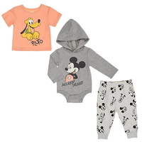 Disney Baby Boys' Mickey Mouse and Pluto 3 Piece Pants Set, Boys 12-24M