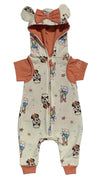 Disney Baby Girls' Minnie Mouse and Daisy Hooded Coverall Set, Girls 0-24M