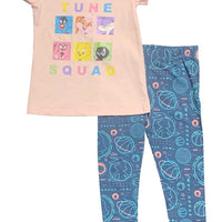 Looney Tunes Little Girls' Space Jam Tune Squad T-Shirt and Leggings Set, Girls 4-6x