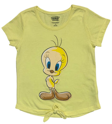 Looney Tunes Girls' Tweety Bird Tie-Front T-Shirt, Girls 7-12