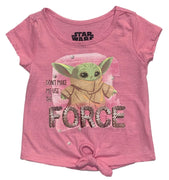Star Wars The Mandalorian Toddler and Little Girls' Baby Yoda Tie-Front T-Shirt, Girls 2T-6x