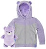 Cubcoats Toddler and Little Girls' Bori the Bear Transforming Hoodie and Soft Plushie, Sizes 2T-8