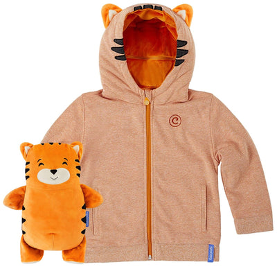 Cubcoats Toddler and Little Boys' or Girls' Tomo the Tiger Transforming Hoodie and Soft Plushie, Sizes 2T-8