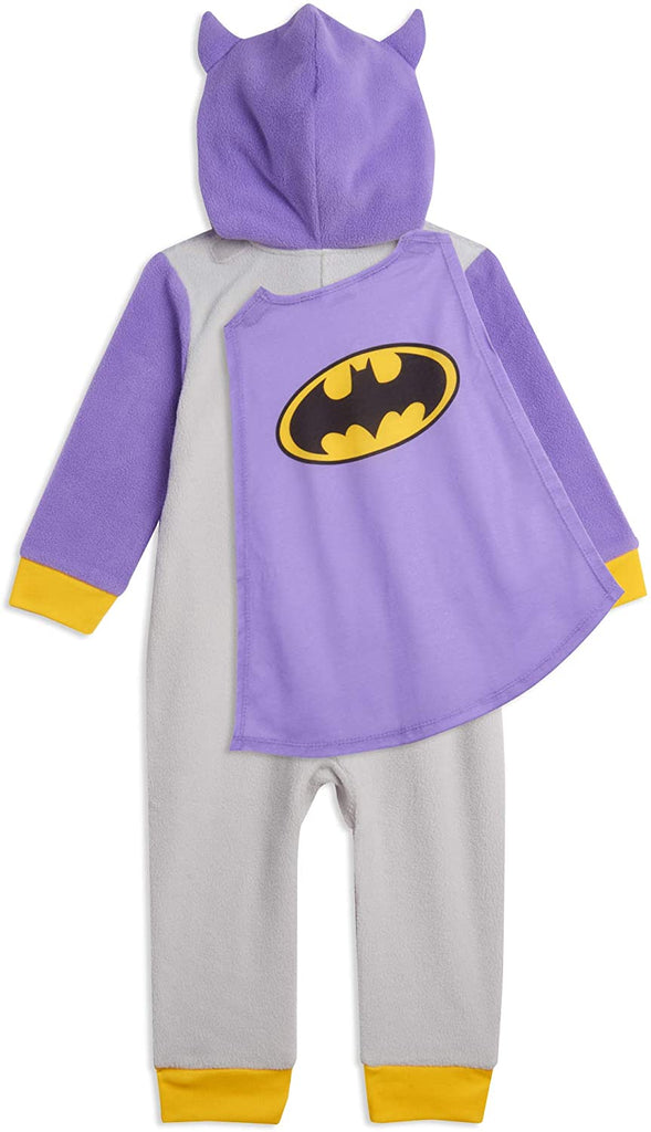 DC Comics Toddler Girls Batgirl & Supergirl Zip-Up Pajama