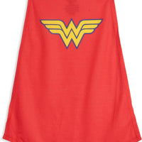DC Comics Girls Wonder Woman or Batgirl Nightgown with Cape, Girls 5-8