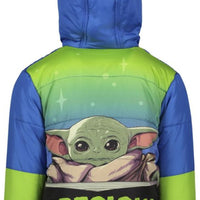 Star Wars The Mandalorian Baby Yoda Toddler Boys Puffer Jacket, 2T-5T