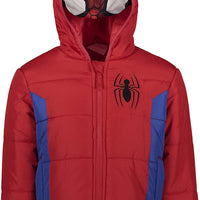 Marvel Avengers Spider-Man Toddler Boys' Puffer Jacket Red, 2T-3T