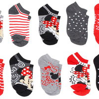 Disney Little Girls' Minnie Mouse 10 Pack Socks (Shoe Size 10-4)