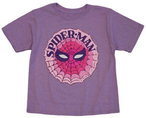 Marvel Little Girls' Spiderman Vintage Mask T-Shirt, Girls 5/6