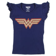 DC Comics Wonder Woman Toddler Girls' Glitter Logo T-Shirt, Girls 2T