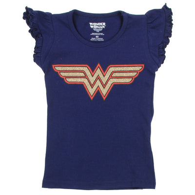 DC Comics Wonder Woman Toddler Girls' Glitter Logo T-Shirt, Girls 2T