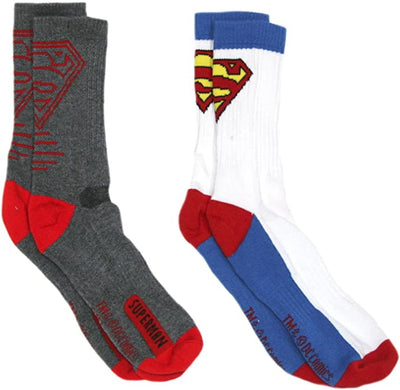 DC Comics Big Boys' Superman 2 Pack Athletic Socks, M/L