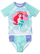 Disney Toddler Girls' Ariel Rash Guard Swimsuit Set, Girls 2T-4T