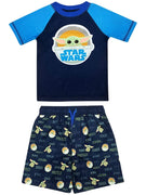 Star Wars Baby & Toddler Boys' Baby Yoda Rash Guard and Swim Trunks Set, Boys 12M-5T