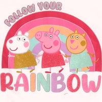 Peppa Pig Girls' Follow Your Rainbow Bike Short Set (Toddler Girls & Little Girls)