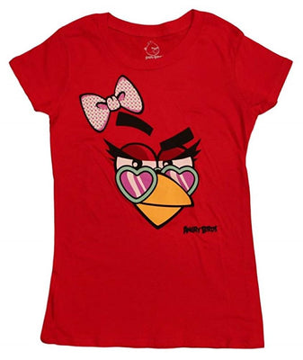 Angry Birds Juniors' Big Red Female Bird T-Shirt, Girls M-XL