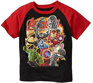 Marvel Avengers Little Boys' Age of Ultron Raglan T-Shirt L(7)